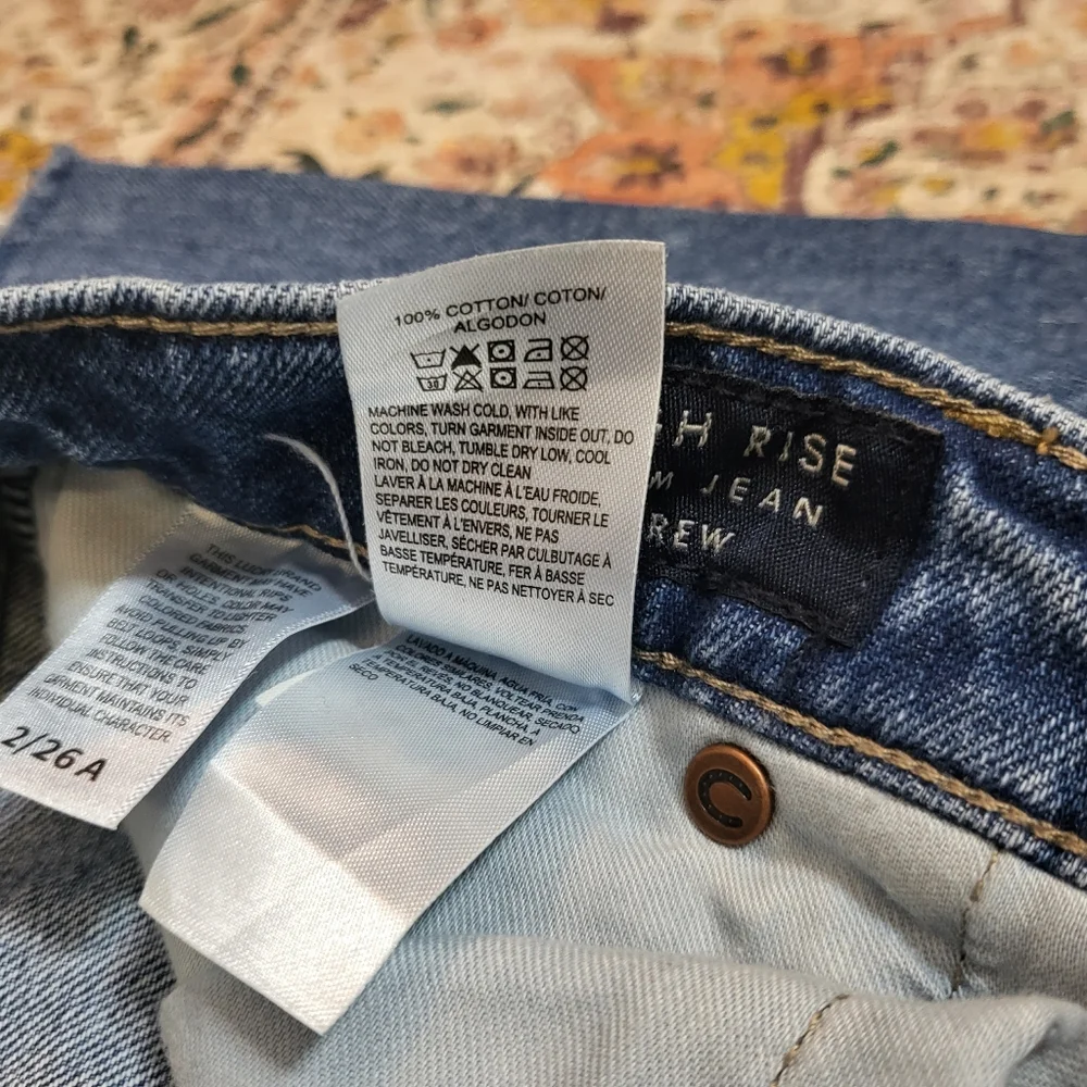 🌜LUCKY BRAND | High Rise Mom Jean Drew | Button Fly | Raw Ankle Hem | size 2/26